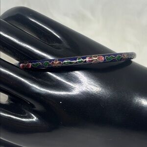 Vintage Cloisonné Floral Bangle